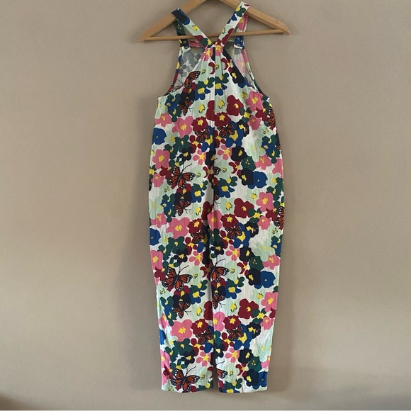 Nordstrom x Cristina Martinez Organic Cotton Bright Floral Artsy Overalls Sz. 8 - Picture 2 of 11